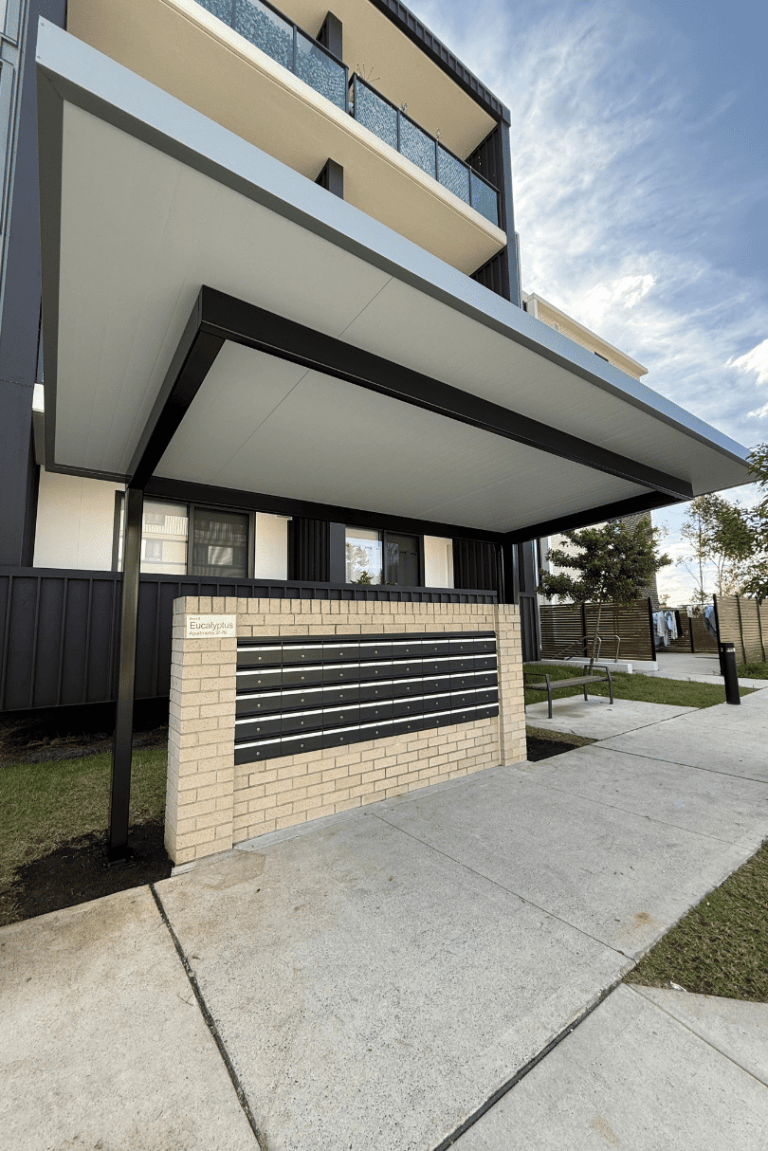 Cantilever carport roof at the front of a home